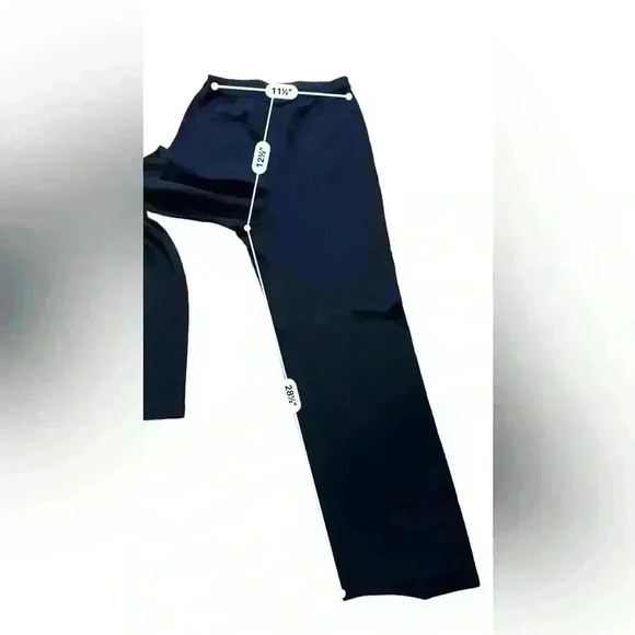 Adrianna Papell Size M Black Ribbed Wide Leg Pants Pull On Elastic - Picture 5 of 5